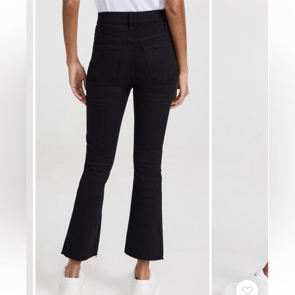 MOTHER Hustle Ankle Fray Black Sz 30 - Picture 2 of 9